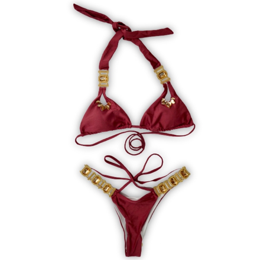 Exotic Gem Top & Thong Bottom Set